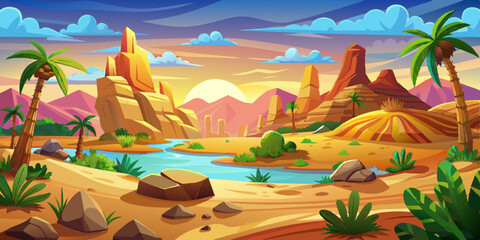 landscape of the desert