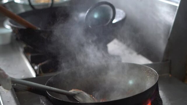 Chinese Manchuria bowl Indian style vegetarian Asian Restaurant cooking preparing chef stove kitchen