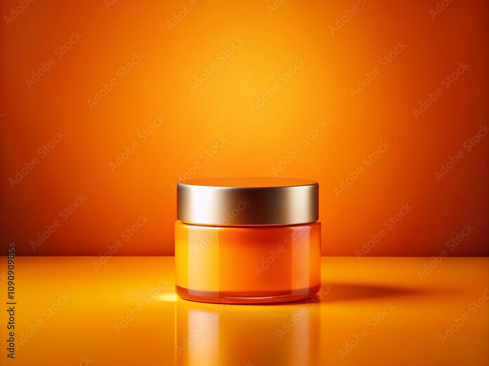 Poster solid orange gradient background with a smooth surface ideal for product photography, showcasing vib
