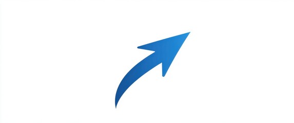 A blue arrow is displayed on a white background, pointing upwards. The arrow is a simple design, with a clean and minimalistic look. The blue color of the arrow is vibrant and eye-catching