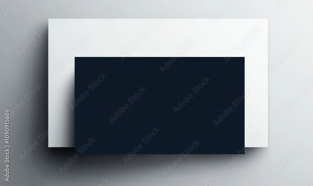 Poster a black and white card with a white background. the card is rectangular in shape and is placed on to