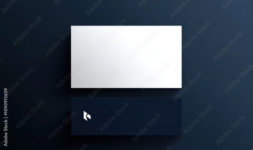 Poster a white card with a blue border. the card is rectangular and has a black border. the card is empty a