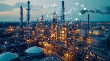 Fototapeta premium Implementing IoT-driven automation systems with real-time data analytics for improving factory floor operations