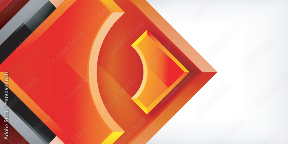 Poster Geometric design abstract background - circles and triangles