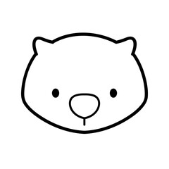 Adorable animal head character cartoon
