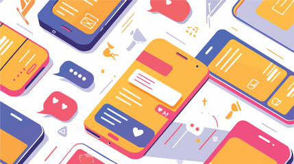 Professional Message Chat App Icon Line Outline Art