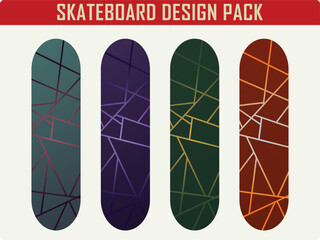 Abstract background skateboard design vector pack