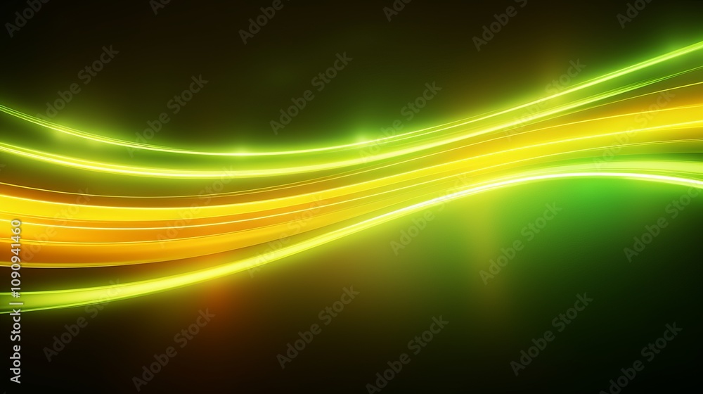 Poster flowing waves of luminous colors create a vibrant visual experience of light. generative ai