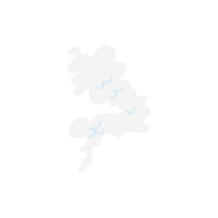  Cartoon Style White Smoke Puffs and Clouds