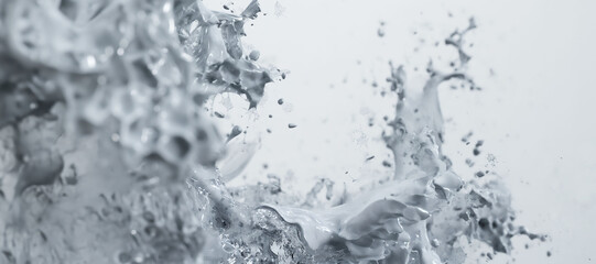 gray water wave splash background, liquid 3