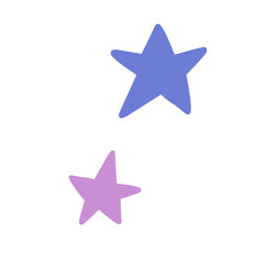 Obraz premium cute illustration of purple blue stars