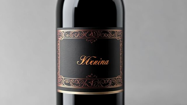 Branding Wine Bottle Label Closeup Mockup Video