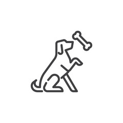 Dog Training line icon