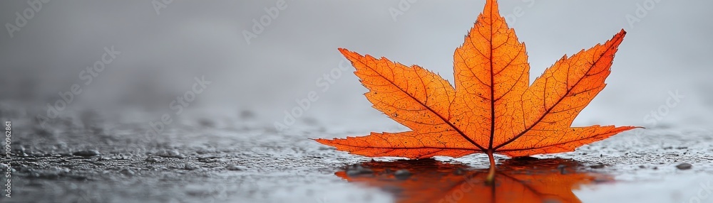 Poster capturing the beauty of a single leaf nature minimalist image outdoor setting close-up view emphasiz