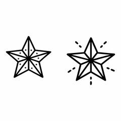 Obraz premium Merry Christmas Star vector silhouette image for illustration.