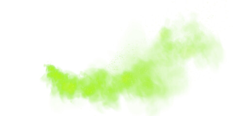 Obraz premium Fantastic green smoke background. Magic green smoke with glitter and small particles of twinkling stars. Fog with luminous particles. Green vapor with stardust. Morning fog over land or water