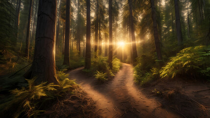 Obraz premium morning in the forest