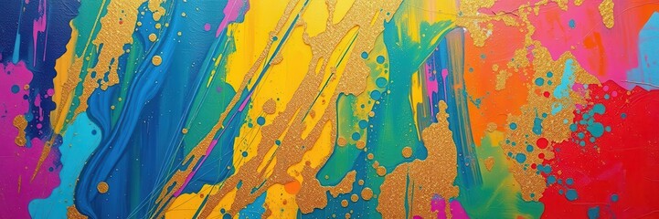 Abstract background with a firefly texture in glittery gold and vibrant colors, colors, effect, texture