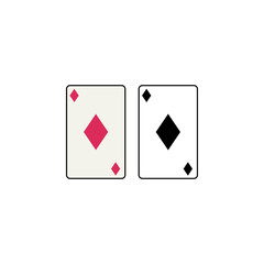 Obraz premium Card suit vector icon set. Playing cards icons.