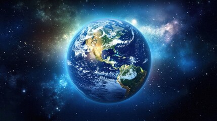 Fototapeta premium Earth from Space: A Stunning View of Our Planet