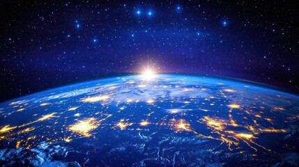 Obraz premium Earthrise: A Celestial Panorama of Our Planet