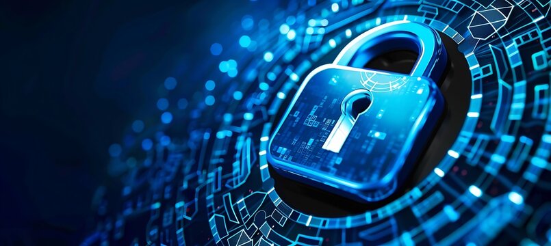 Illustrated Banner Depicting an Encrypted Environment for Data Security with Advanced Protection Features for Secure Digital Communication and Information Integrity