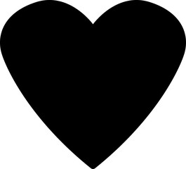 Heart Icon. Love symbol. Valentine's Day sign, emblem, black pictogram isolated on white background, flat style for logo, graphic and web design.