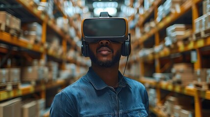 Packer Wearing Headset Following Real-Time Instructions in an Organized, Efficient System