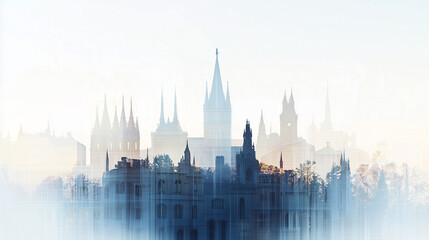 Obraz premium Global University Architecture Montage
