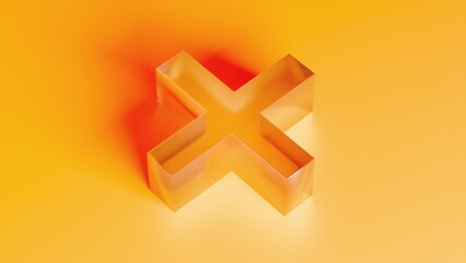 Obraz premium 3d render Plus sign
