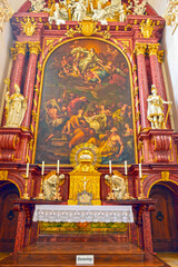 Innenansicht der der Basilika St. Lorenz in Kempten (Allgäu)