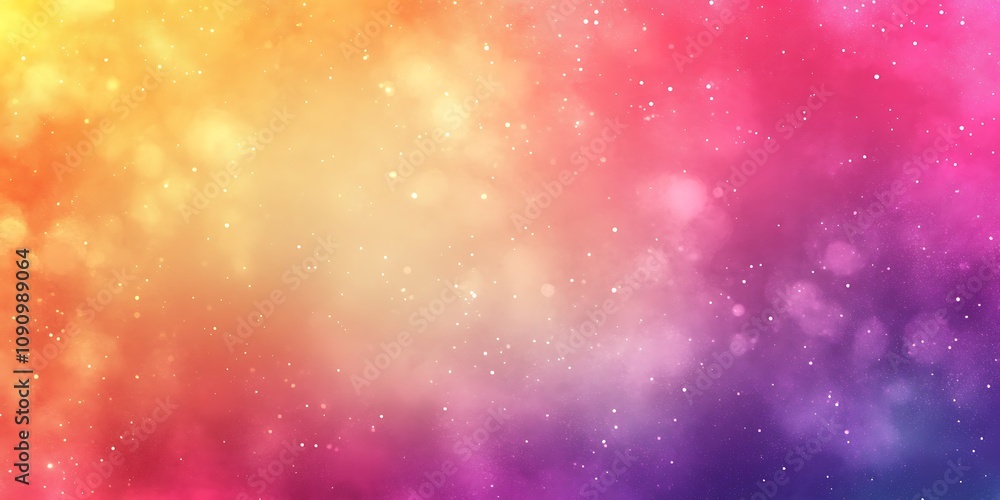Poster abstract gold and brown bokeh background with blurred lights, generative ai