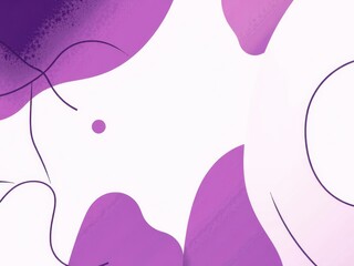 Purple tone modern abstract art background with geometric shapes and fluid lines, shapes