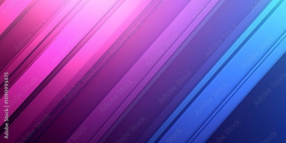 Poster blue and purple gradient background with diagonal lines flat design, minimalism, gradient color blen