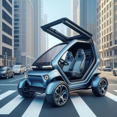 Foldable Urban Car A car with a collapsible chassis that can fol