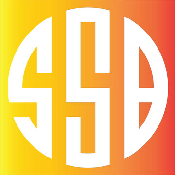 SSB circle logo design with MULTI  color