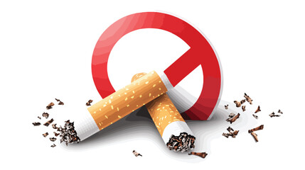 No Smoking Sign Vector Icon Badge for Prohibition Concept Usage