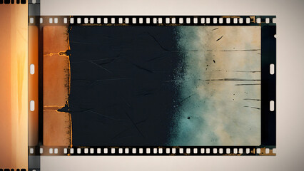 Obraz premium Vintage background with old film weathered damaged texture and dark vignette, vintage, background, old