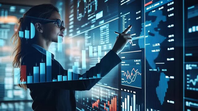 Business person delve into data analytics to uncover trends and insights from predictive big data models to real-time analysis, learn how data driven decisions propel analytic industries forward Video