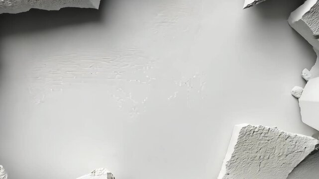 Broken hole white wall texture background fracture Video