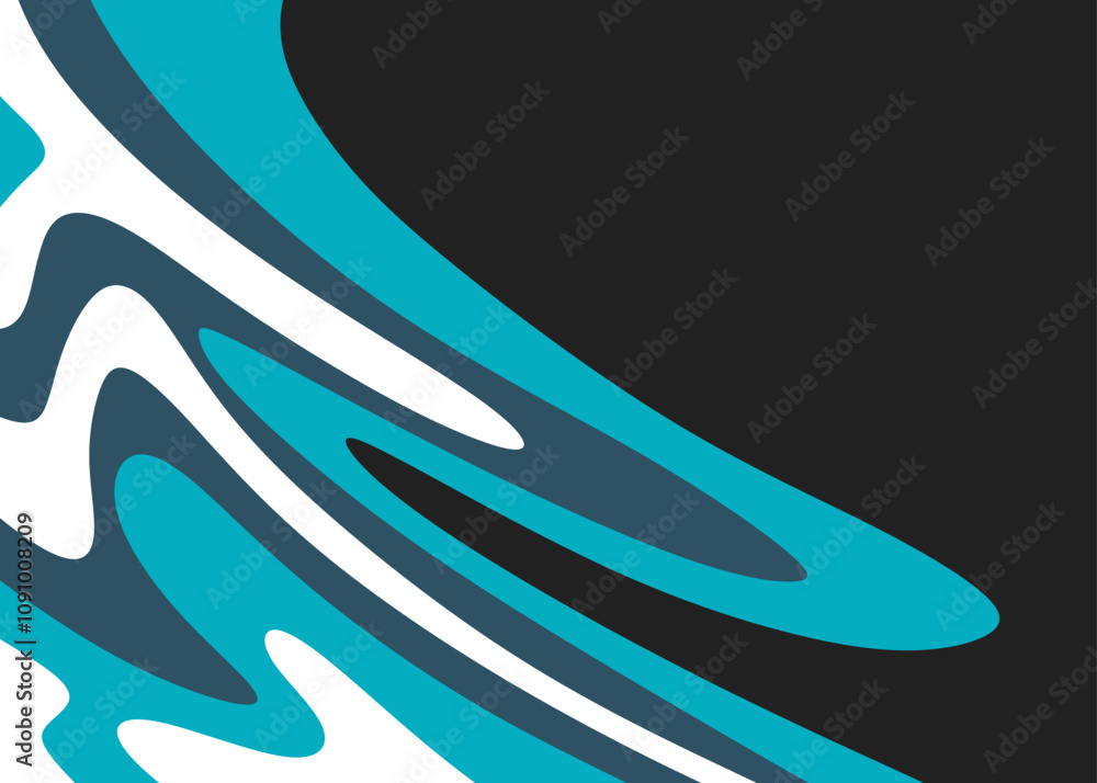 Poster abstract background with wavy line pattern and with some copy space area