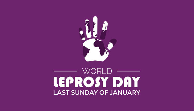 World Leprosy Day observed each year during January. Healthcare Medical Awareness concept. Vector template for banner, greeting card, poster with background.