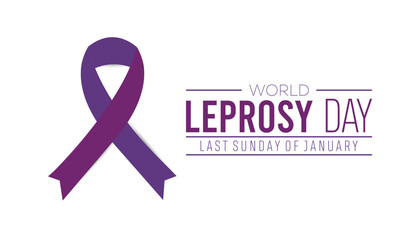 World Leprosy Day observed each year during January. Healthcare Medical Awareness concept. Vector template for banner, greeting card, poster with background.