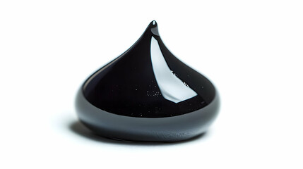 Fototapeta premium Photo Black Drop Liquid Glossy Shine Reflection Macro