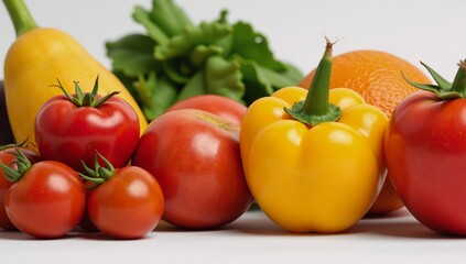 Flat design showcasing healthy vibrant chemical-free produce promoting sustainable farming