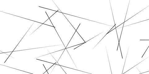 Black line, Random, chaotic lines element. Random stripes. 