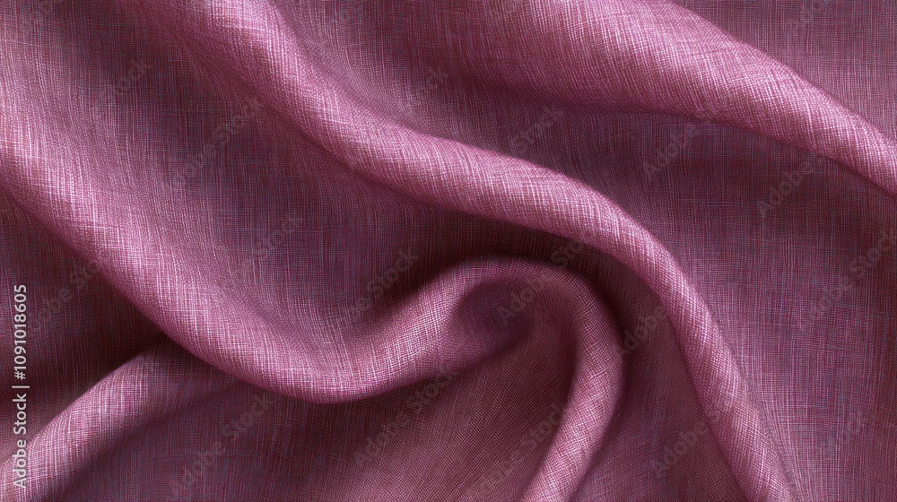 Poster a close-up of soft, wrinkled purple fabric showcasing texture and color variations.