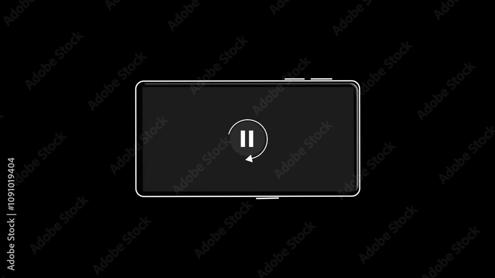 Poster turn the phone horizontally and vertically icon. video template for social networks. phone flip sign