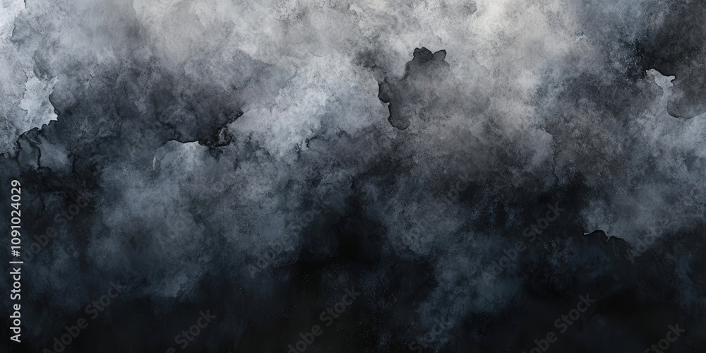 Poster abstract dark cloudy texture with hints of light, invoking mysterious and dramatic atmosphere in art