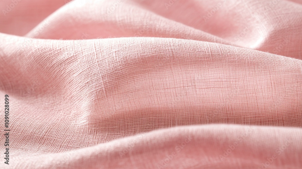 Poster close-up of soft pink fabric showcasing texture and drape.